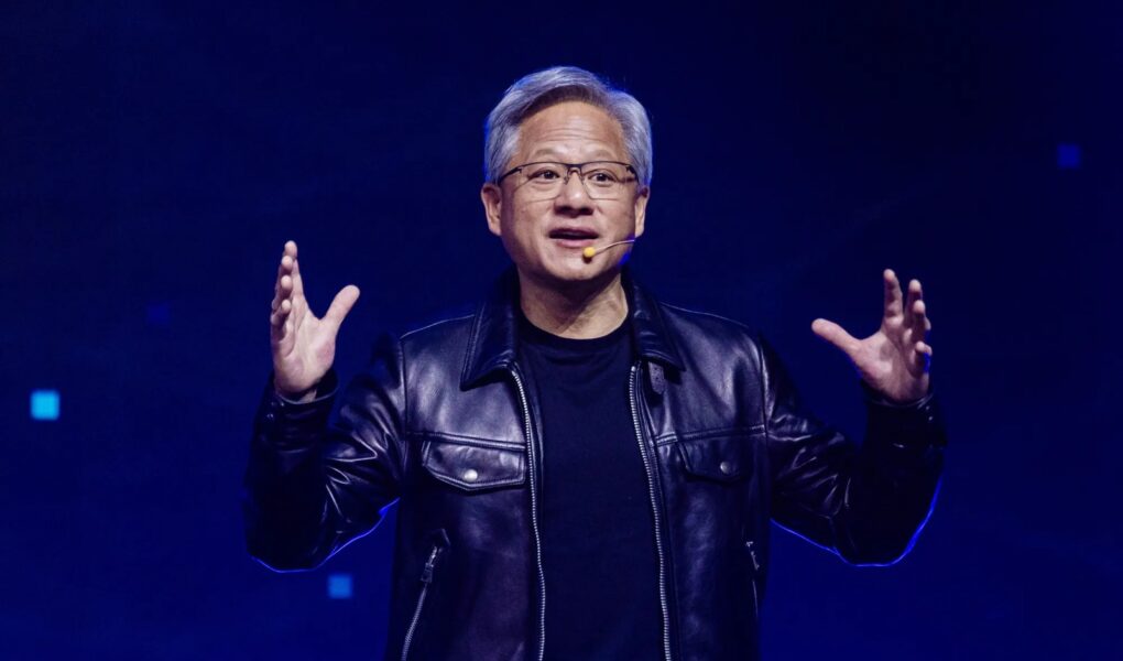 Nvidia CEO Jensen Huang on stage