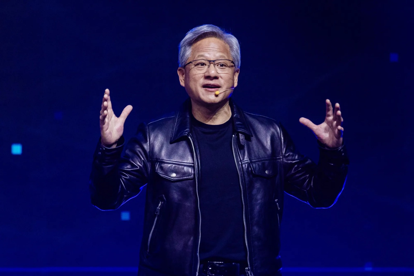 Nvidia CEO Jensen Huang on stage